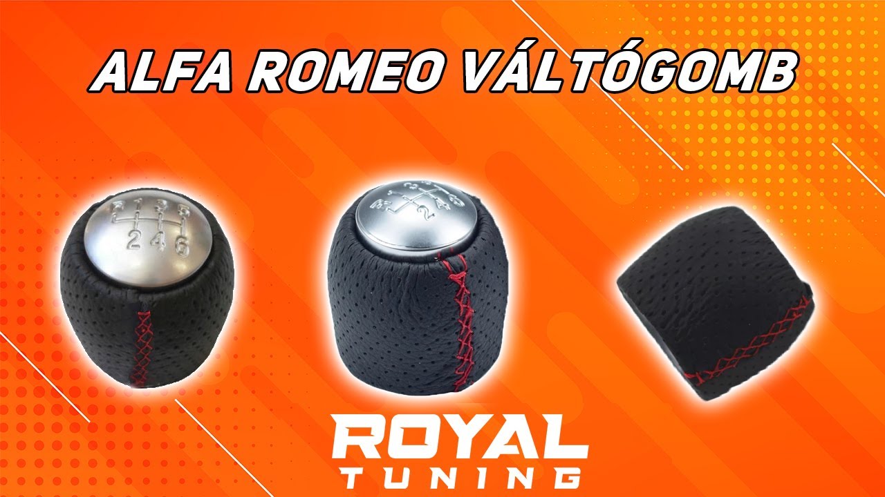 Alfa Romeo váltógomb 6sebességes piros varrással