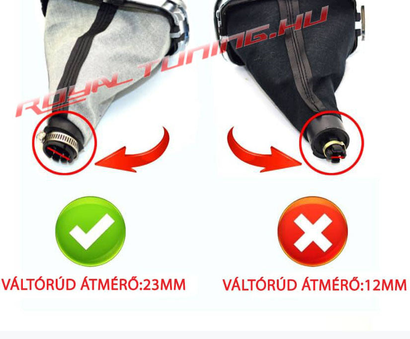 Audi A3 váltógomb és váltószoknya 5sebességes 23mm