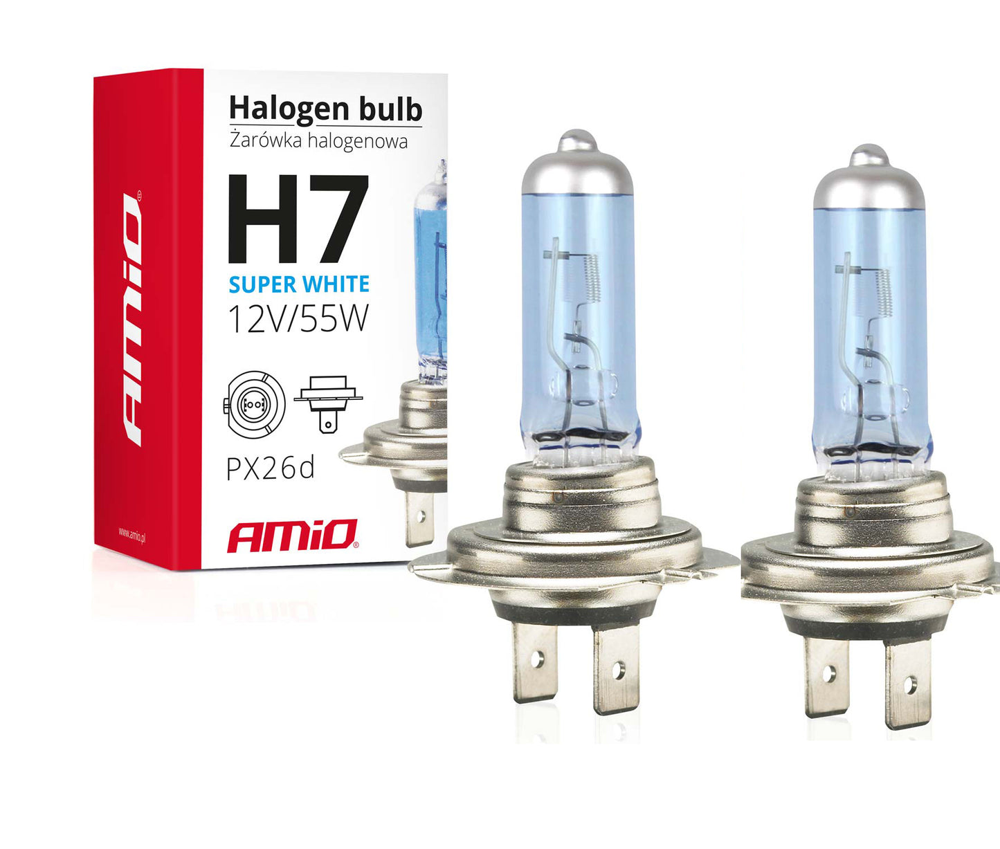 H4 izzó super white 5500K 2db