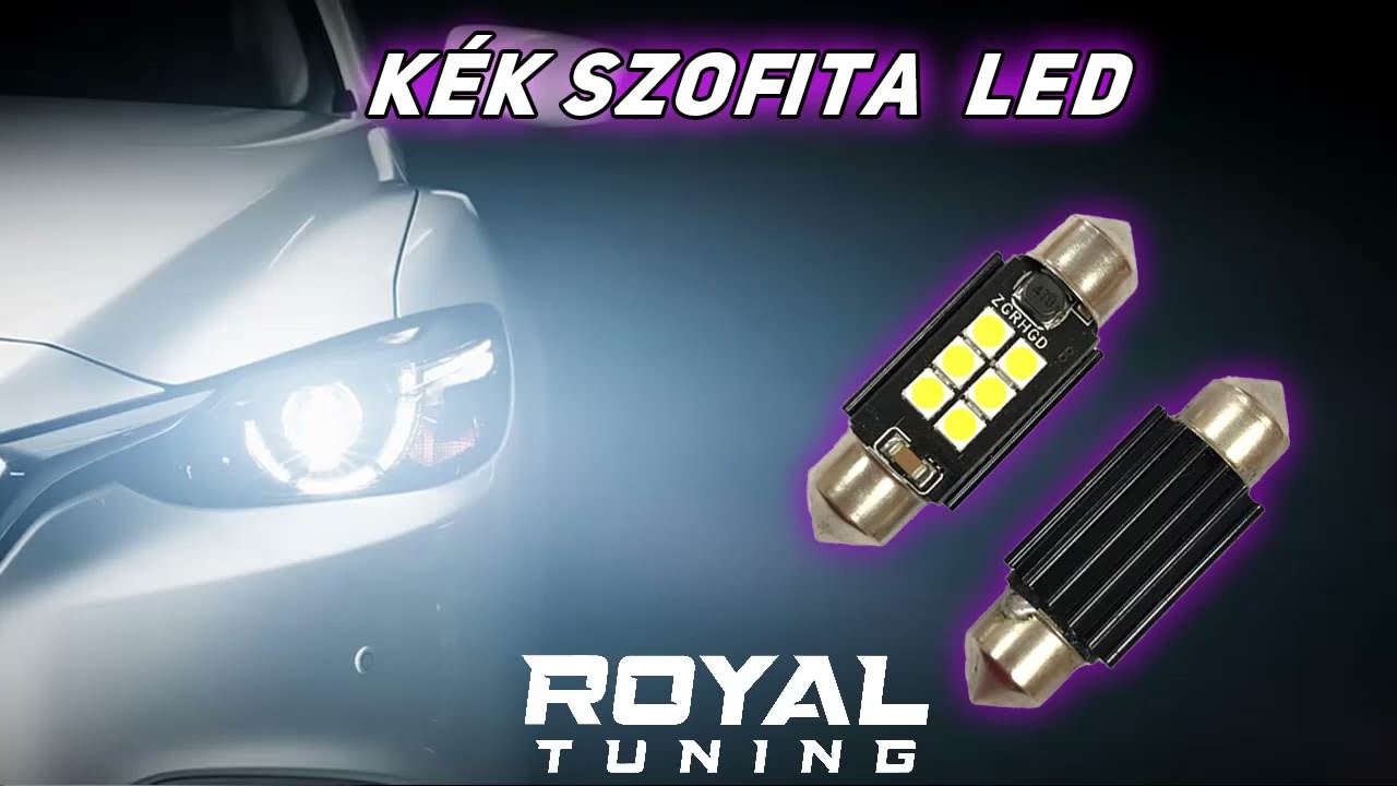 Szofita led 39mm Canbus hűtőbordás 2db kék