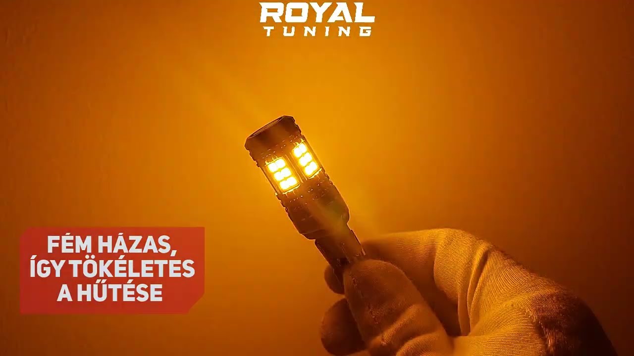 T20 led narancssárga irányjelző izzó Canbus 2db