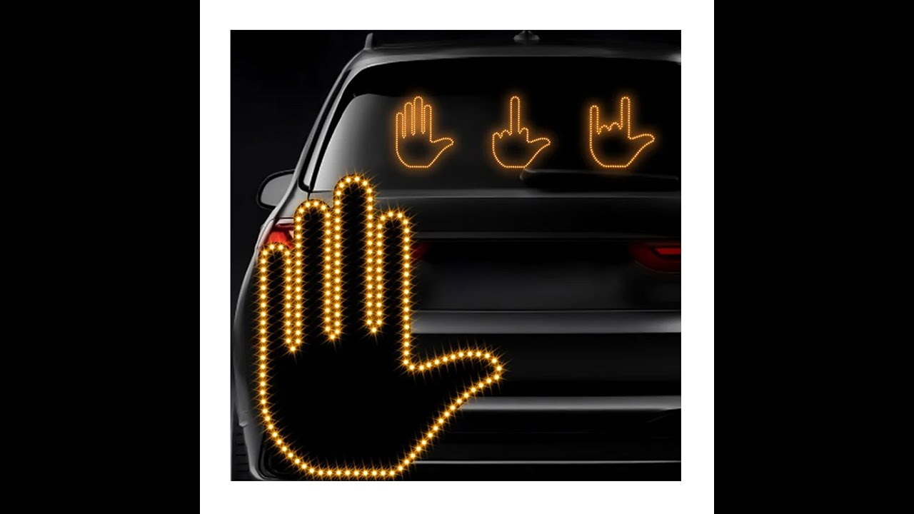 Világító kéz autóba