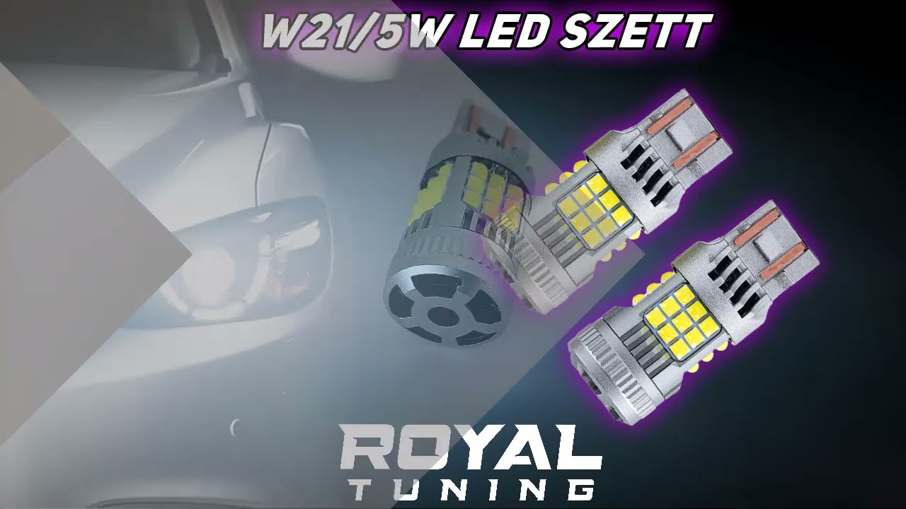 T20 W21/5w led piros CANBUS EXTRA 2db