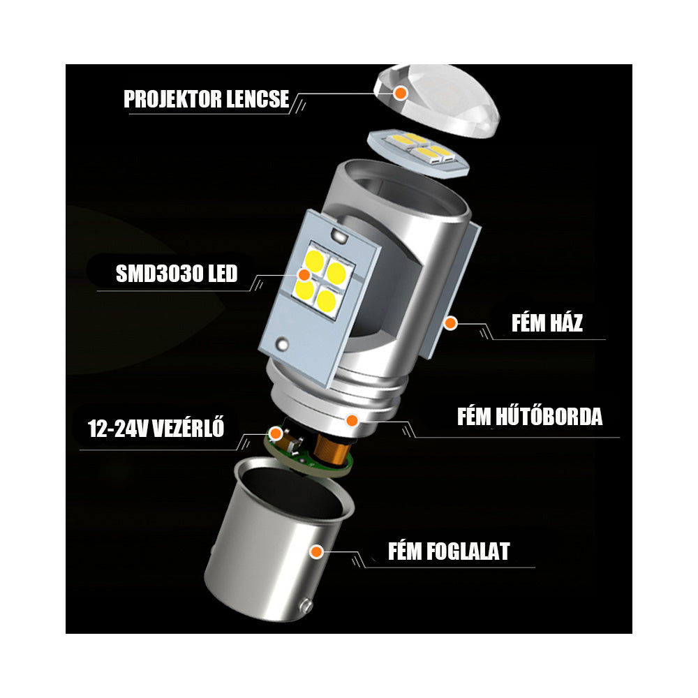 BAY15D led piros 2db