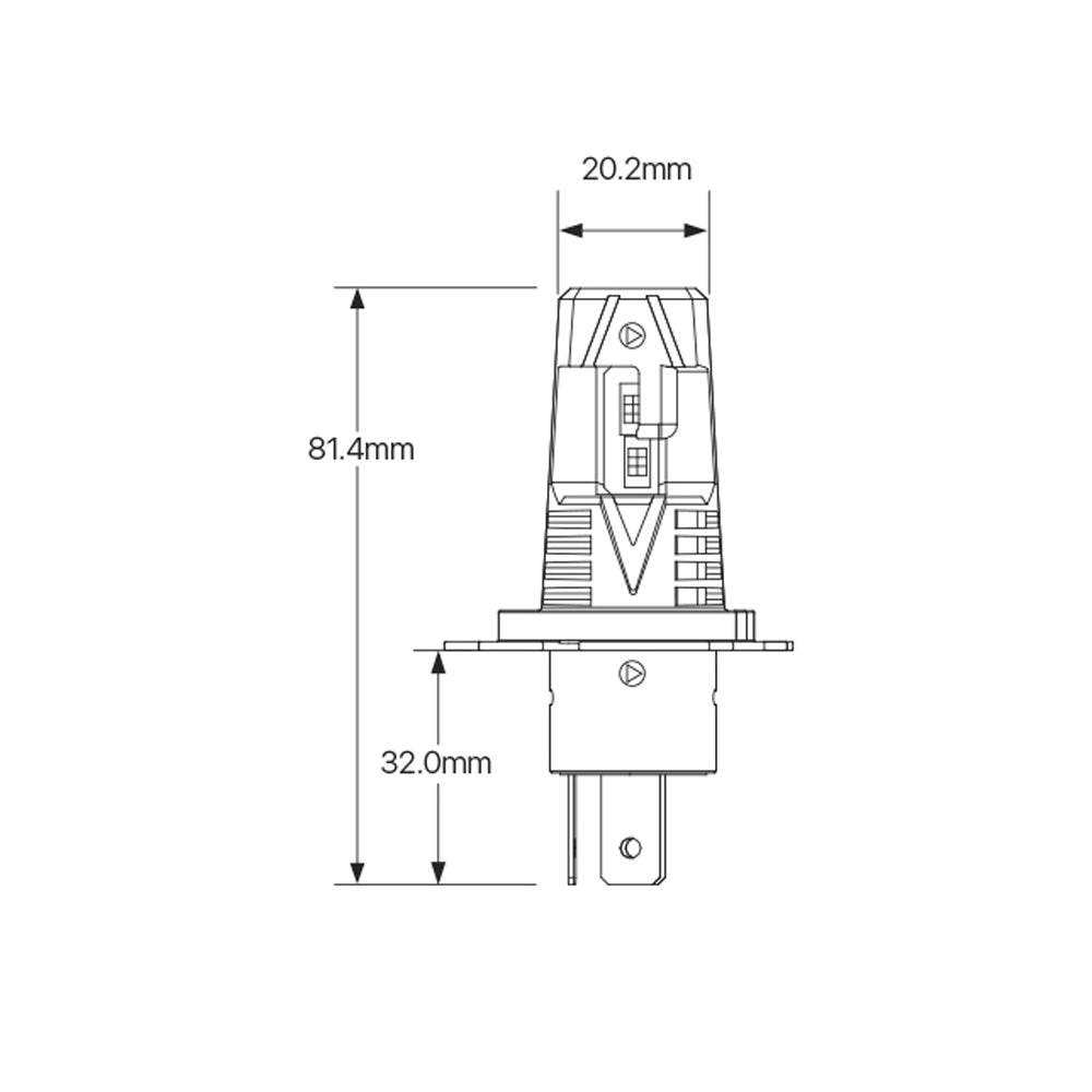 H4 Led izzó ventillátorral 2db