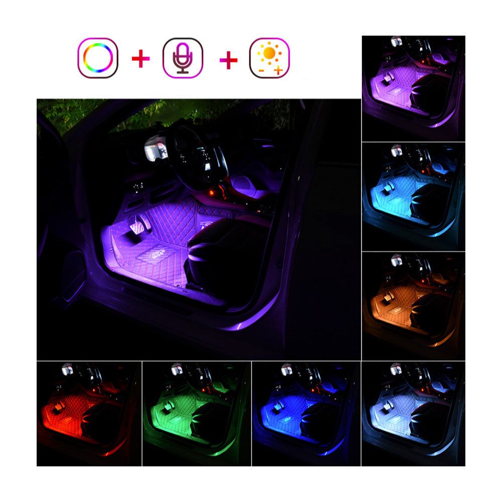 Led lábtér világítás szett bluetooth funkcióval