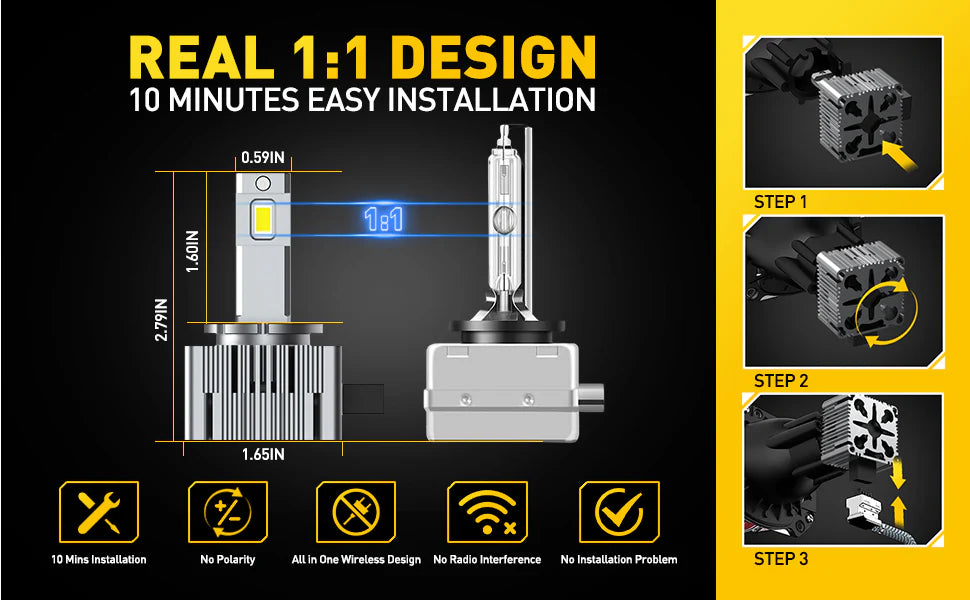 D1S Led izzó 2db AUXITO
