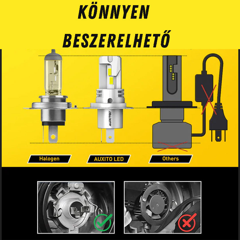 H4 Led izzó 2db AUXITO