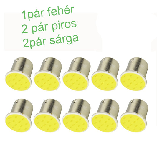 BA15S led 10db csomag fehér, piros,sárga!
