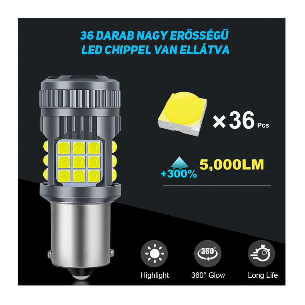BA15S led narancssárga CANBUS 2db