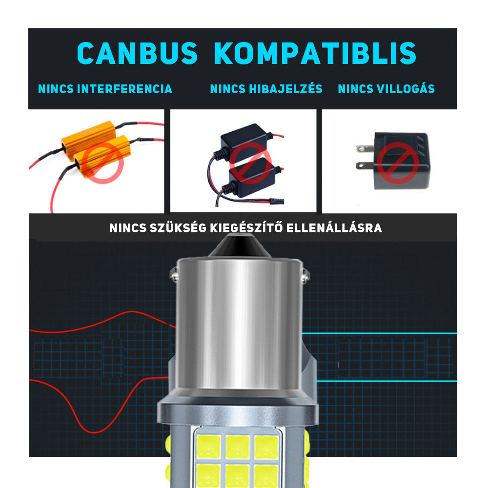 BAU15S led narancssárga CANBUS 2db (polaritásfüggetlen)