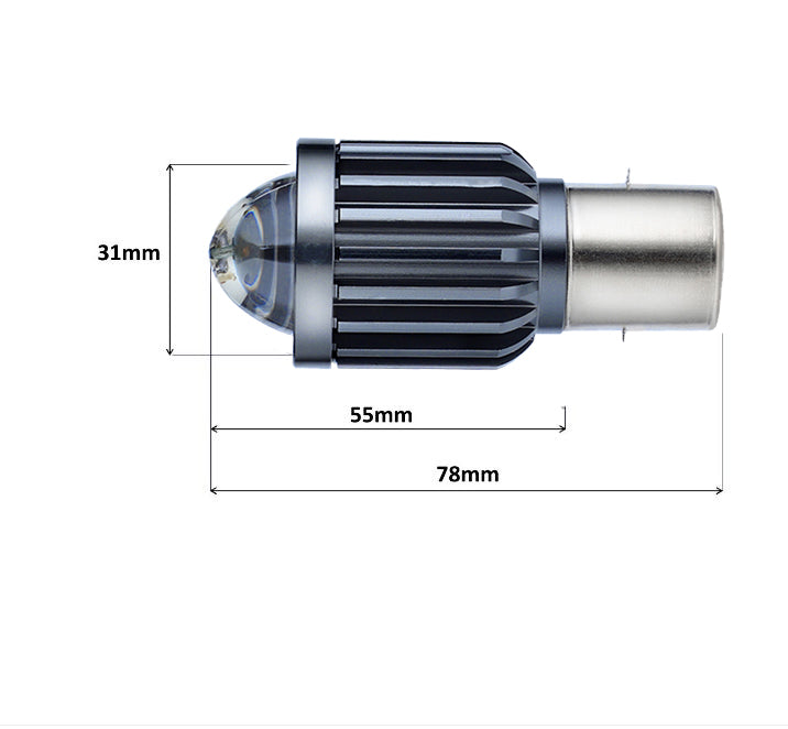 H6 BA20D led izzó motorba projektoros