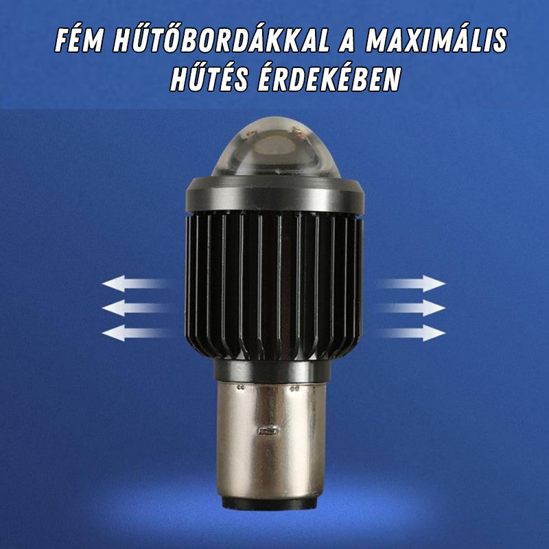 H6 BA20D led izzó motorba projektoros