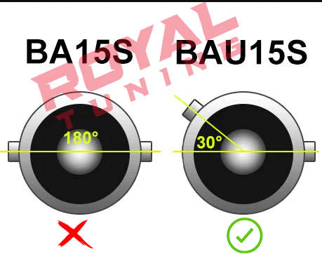 BA15S led sárga projektoros -prémium- 2db