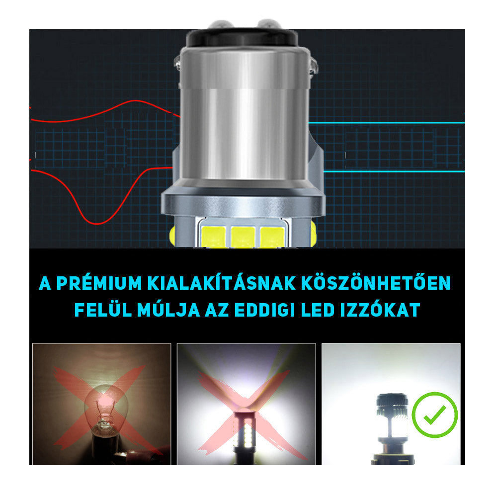 BAY15D led piros CANBUS 2db