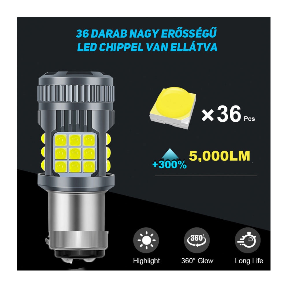 BAY15D led piros CANBUS 2db