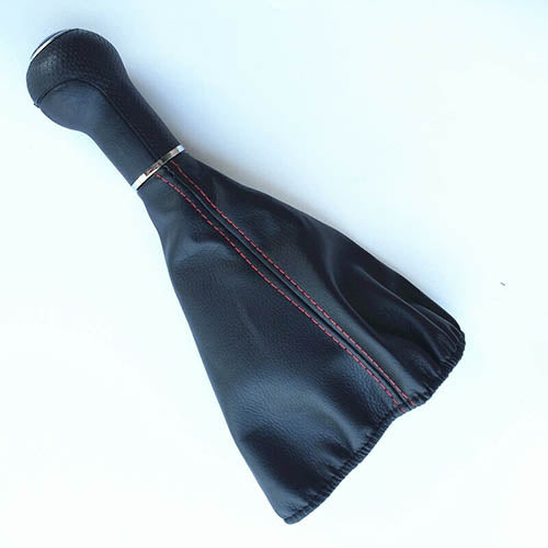 Seat váltógomb és váltószoknya piros varrással