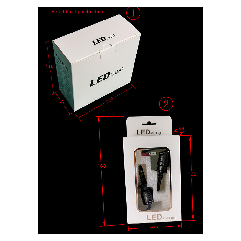 H4 Led izzó Black Series 2db