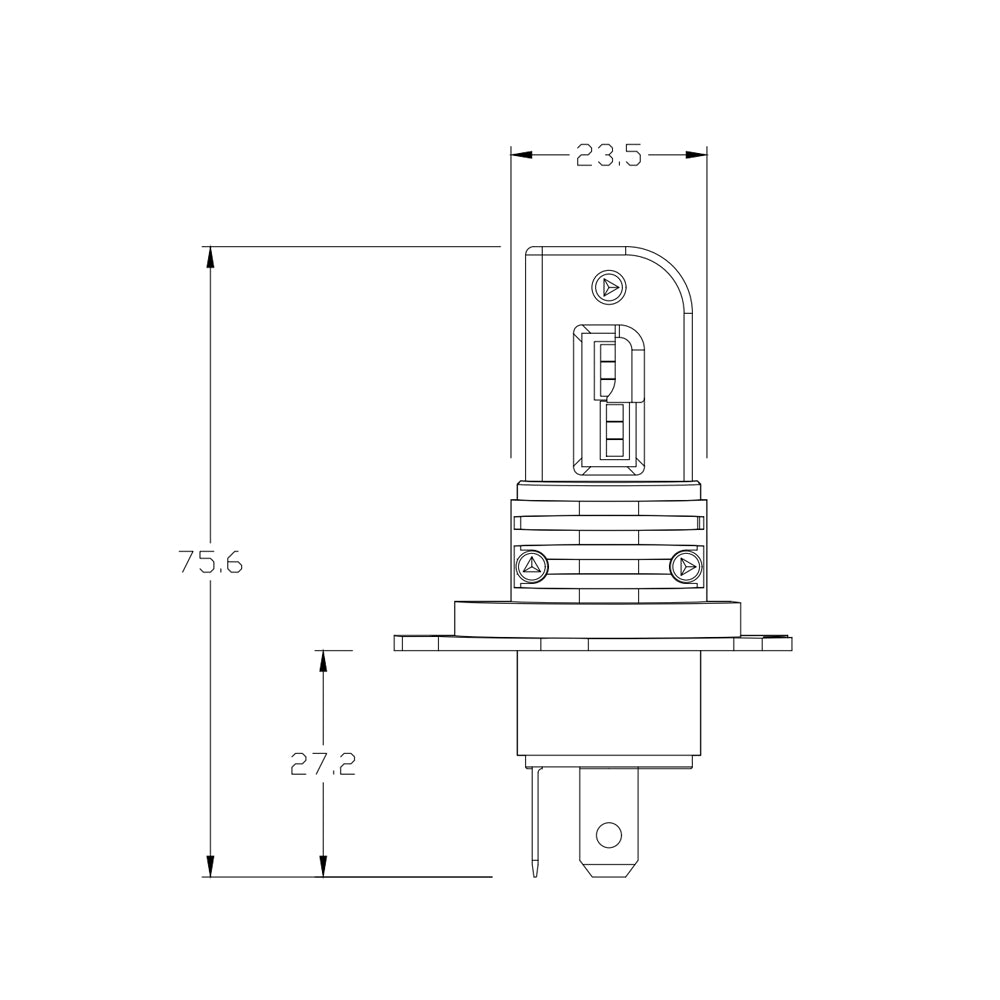 H4 Led izzó Black Series 2db