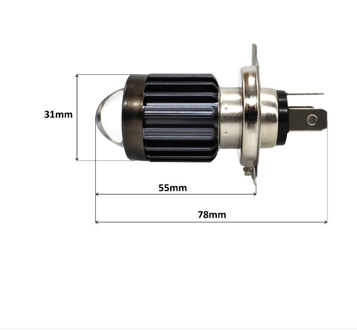 H4 led izzó motorba projektoros