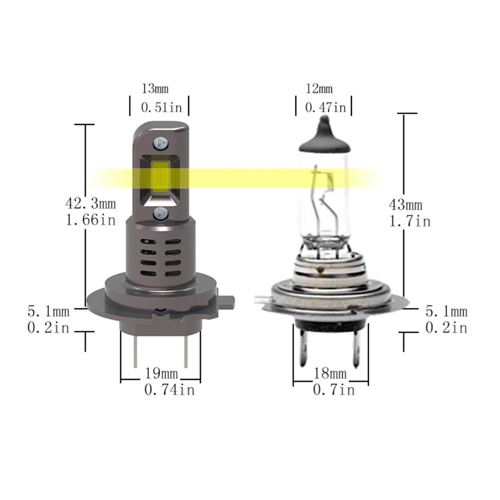 H7 Led izzó Grey series 2db