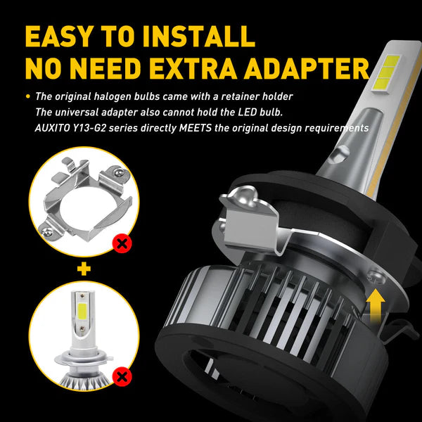 H7 Led izzó 2db Mercedes adapteres E350, Sprinter,ML350, ML550