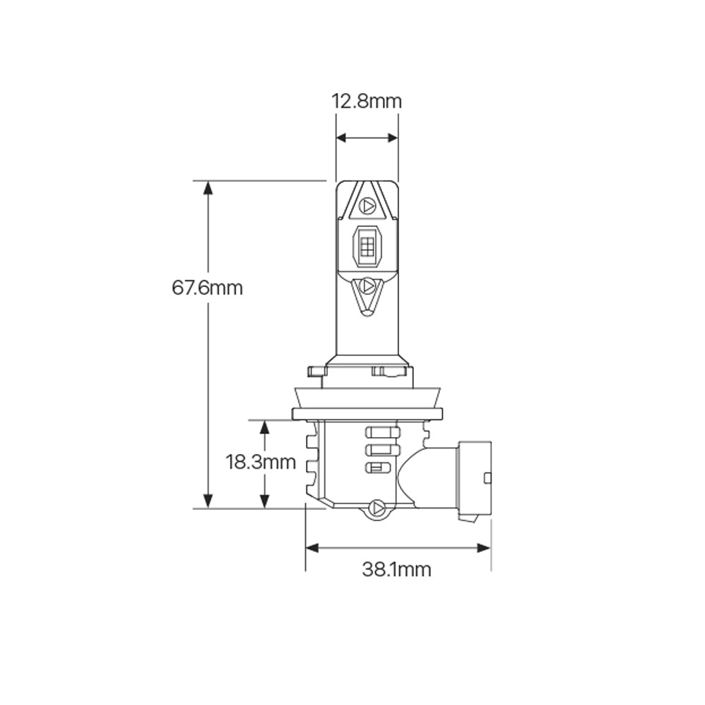 H8 Led izzó ventillátorral 2db