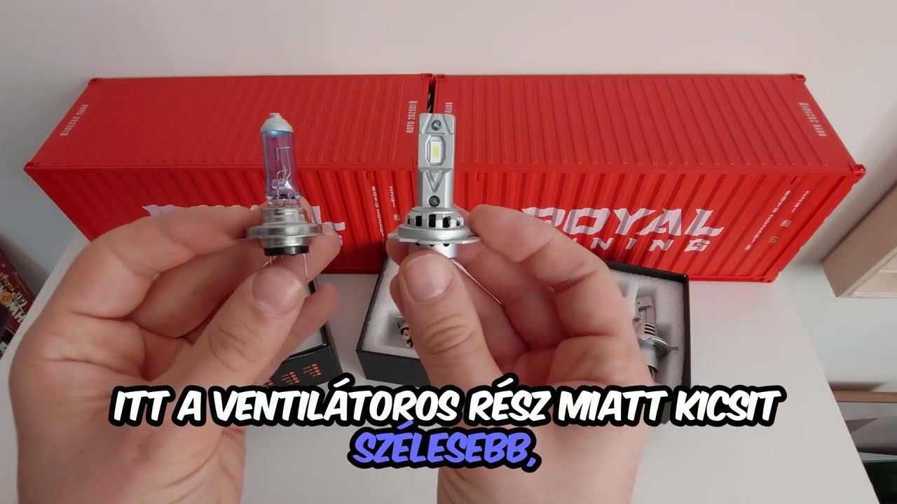 H7 Led izzó ventillátorral 2db