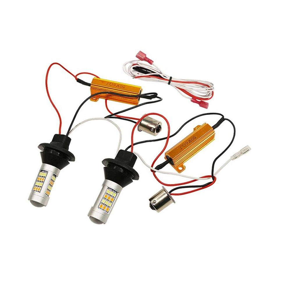 BA15S Led izzó nappali menetfény és index funkcióval 2db