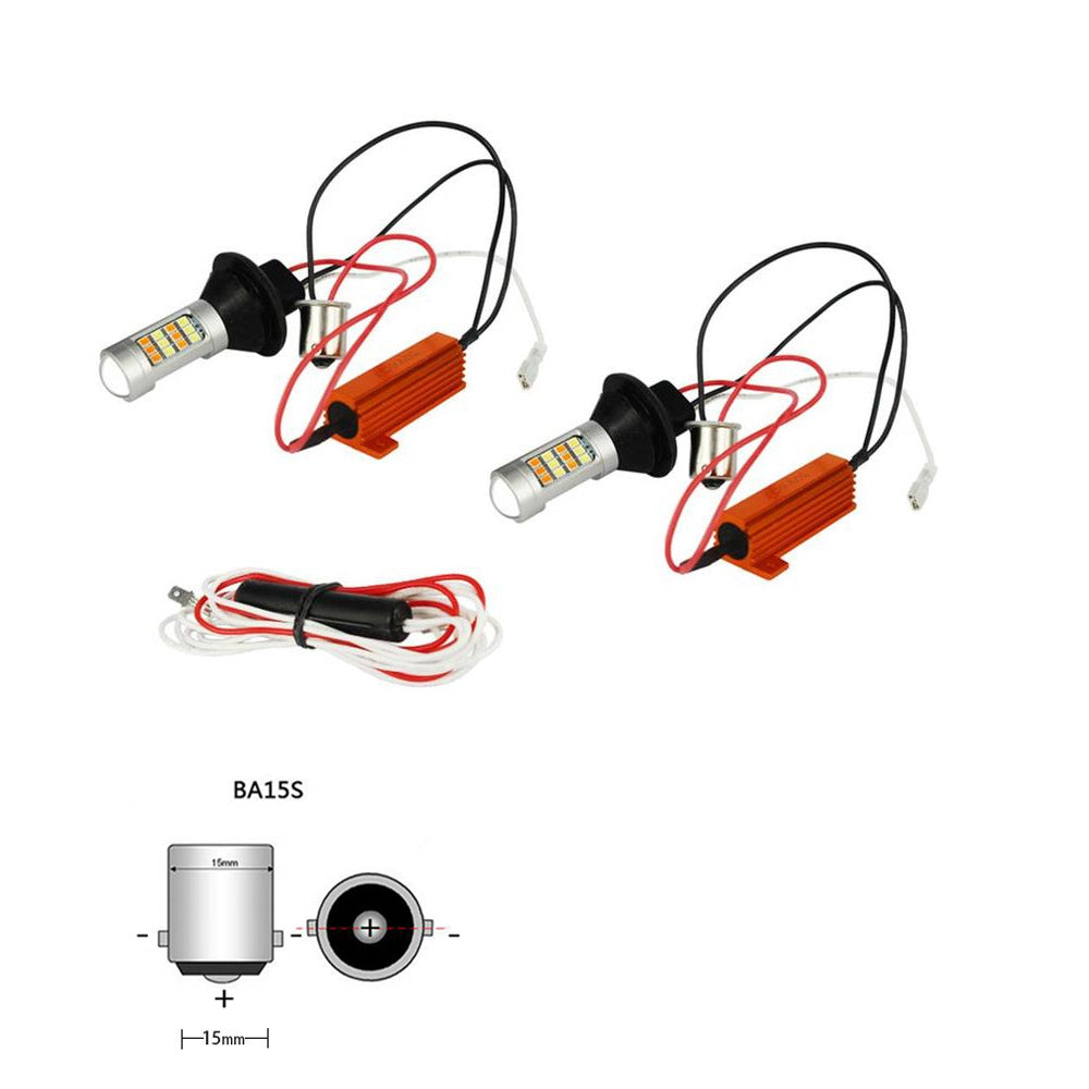 BA15S Led izzó nappali menetfény és index funkcióval 2db