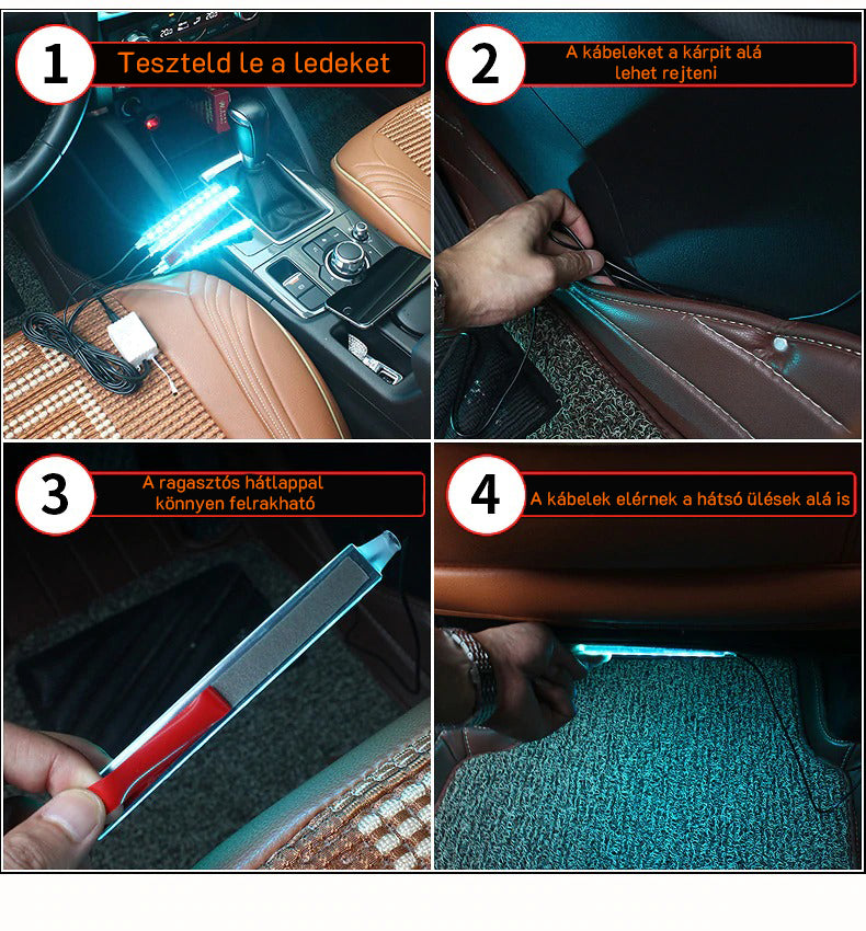 Led lábtér világítás szett