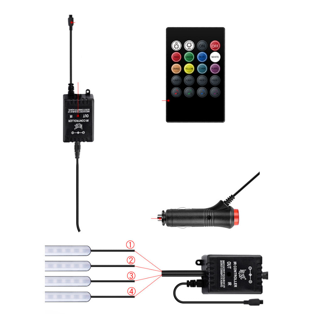 Led lábtér világítás szett