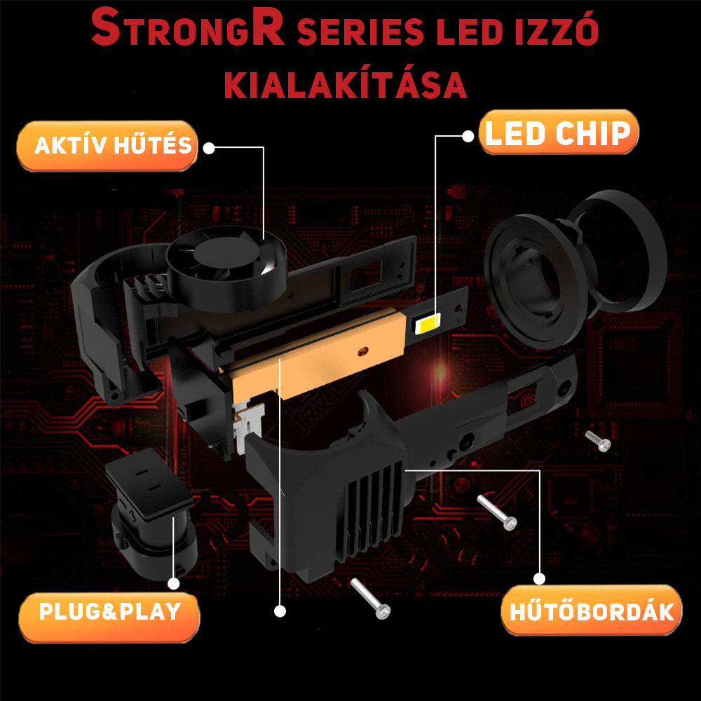 H11 Led izzó StrongR Series 2db