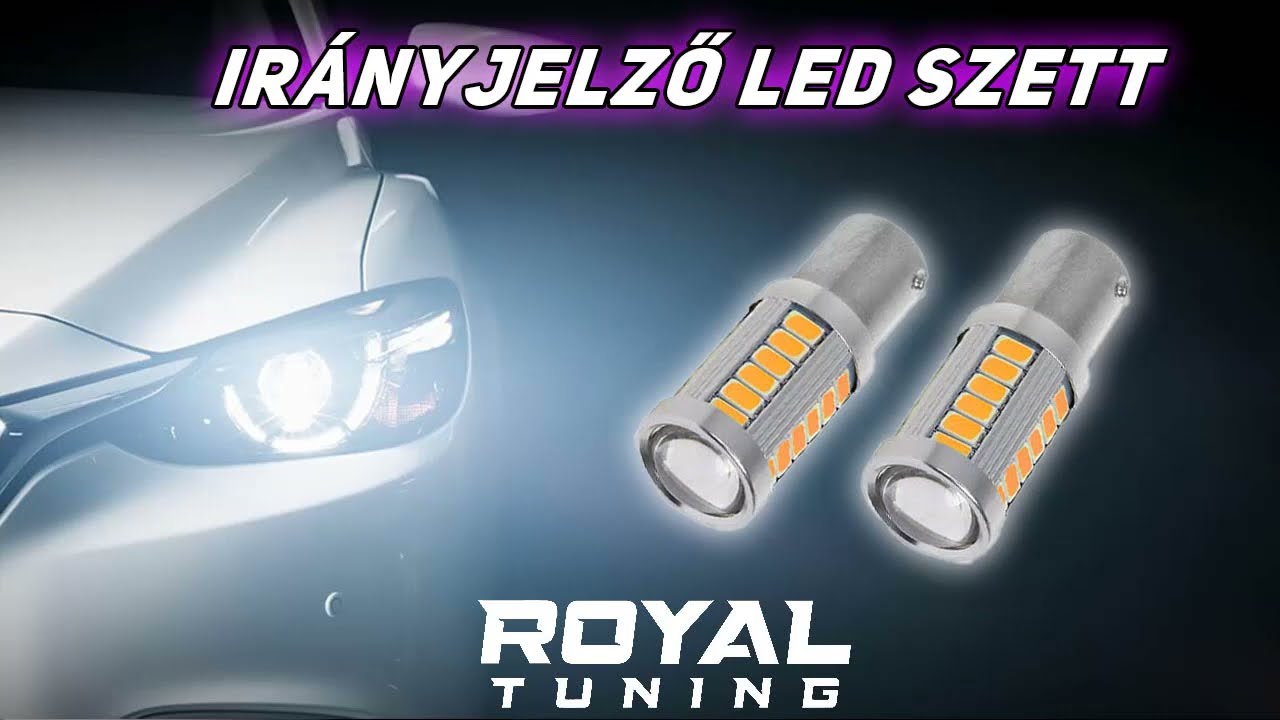 BA15S led sárga projektoros -prémium- 2db