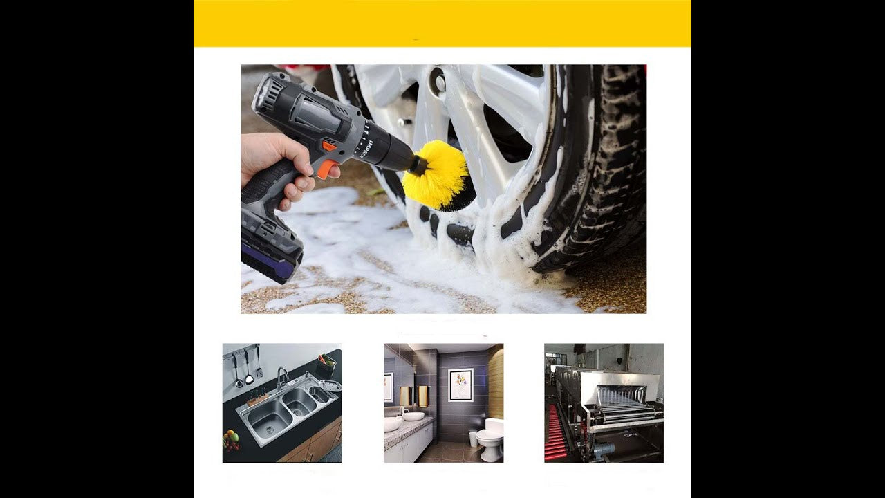 Fúróba fogható tisztító kefe szett