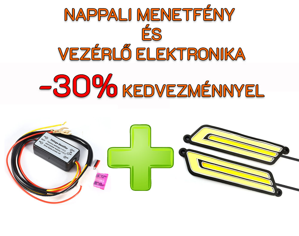 AKCIÓS Nappali menetfény és menetfény vezérlő csomag