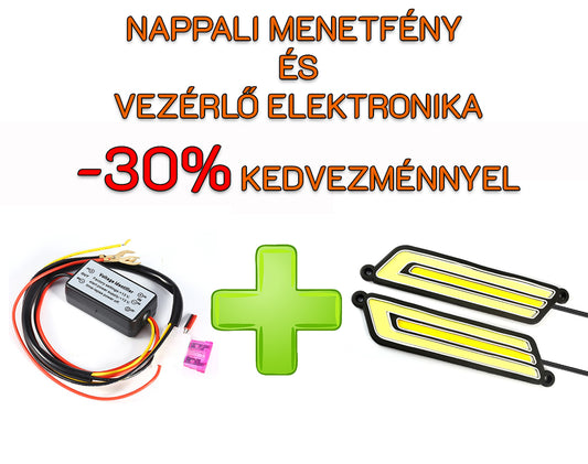 AKCIÓS Nappali menetfény és menetfény vezérlő csomag