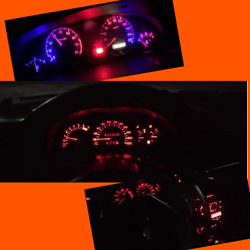 B8.5D led műszerfal izzó piros 5db