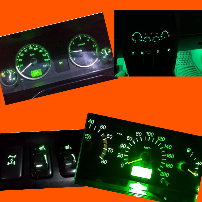 B8.5D led műszerfal izzó zöld 5db