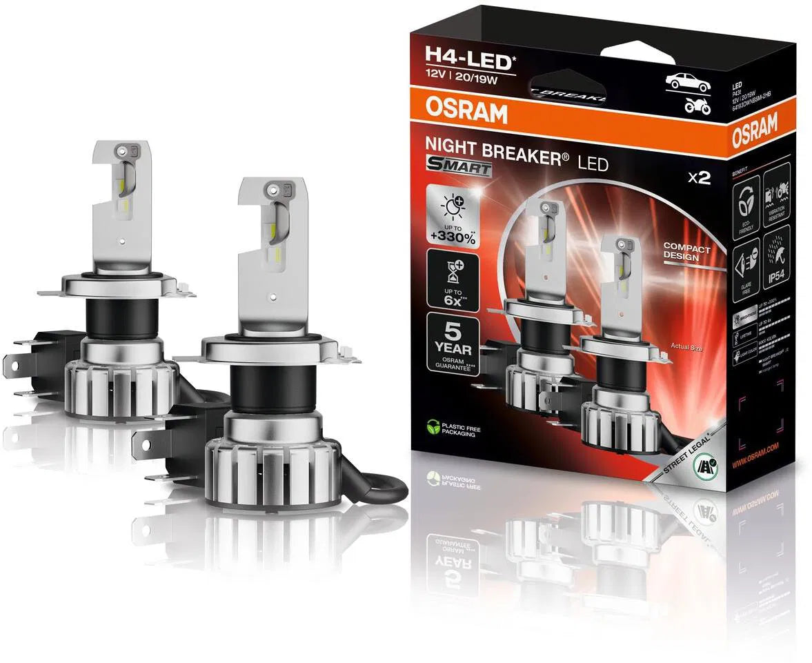 H4 led izzó Osram Night Breaker LED SMART H4, +330%-kal több fényerő