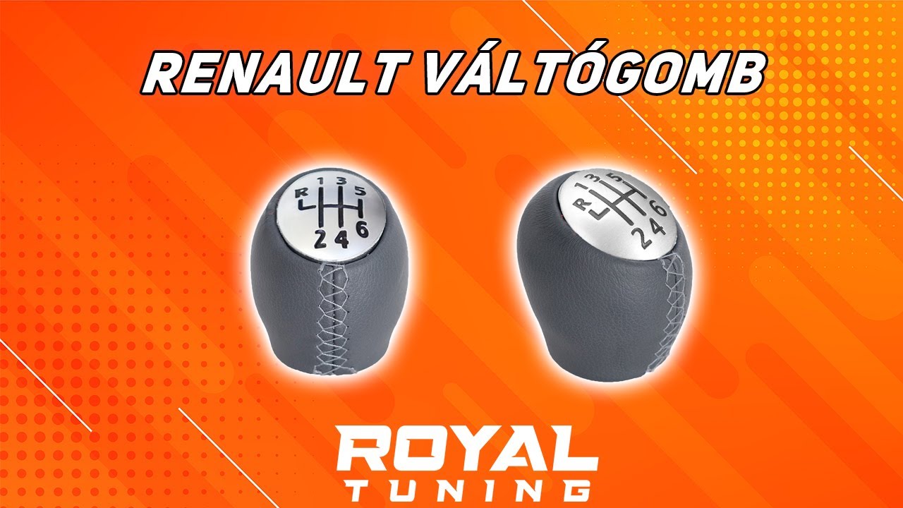 Renault váltógomb 6 sebességes bőrözött szürke