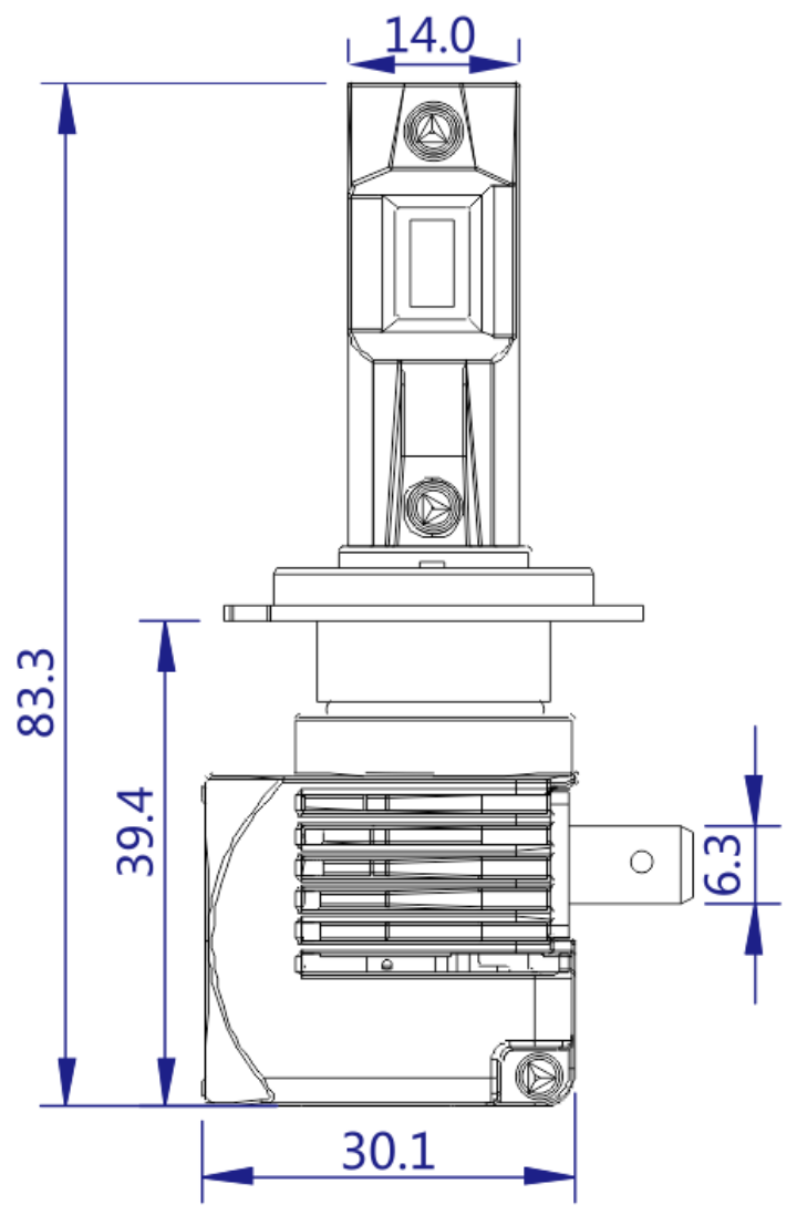 H7 Led izzó StrongR Series 2db