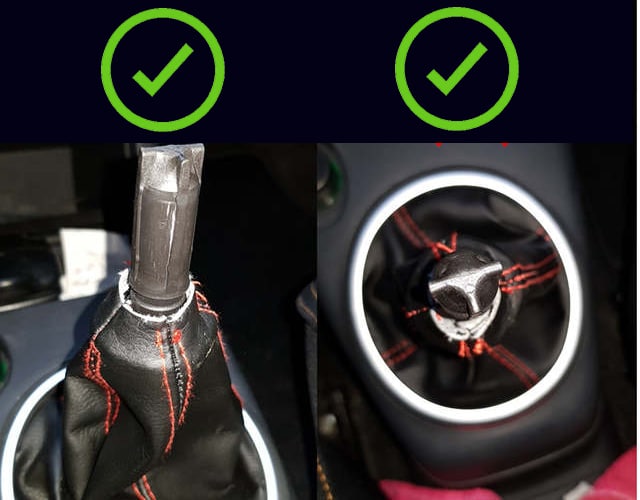 Suzuki váltógomb és szoknya szett Swift SX4 Alto piros varrással