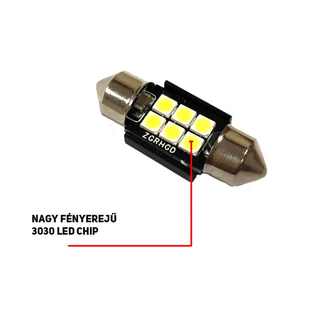 Szofita led 31mm Canbus hűtőbordás 2db