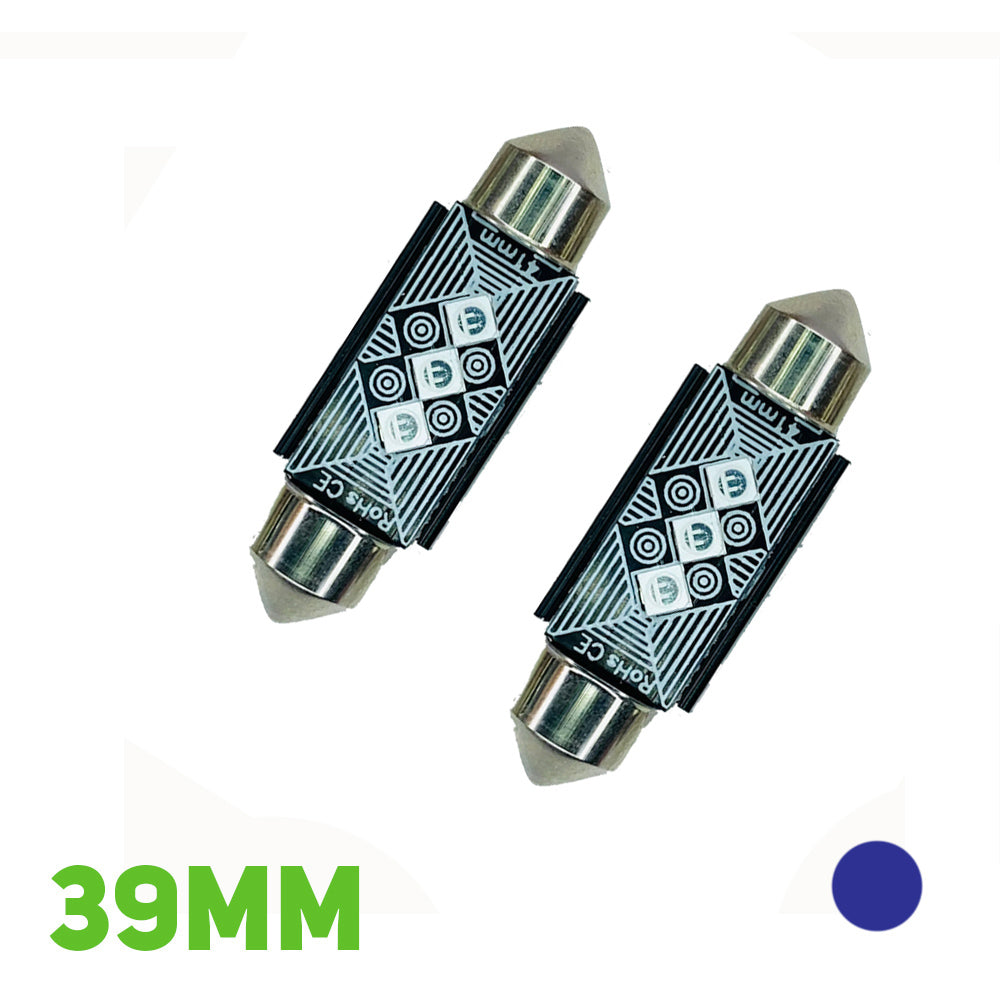 Szofita led 39mm Canbus hűtőbordás 2db kék