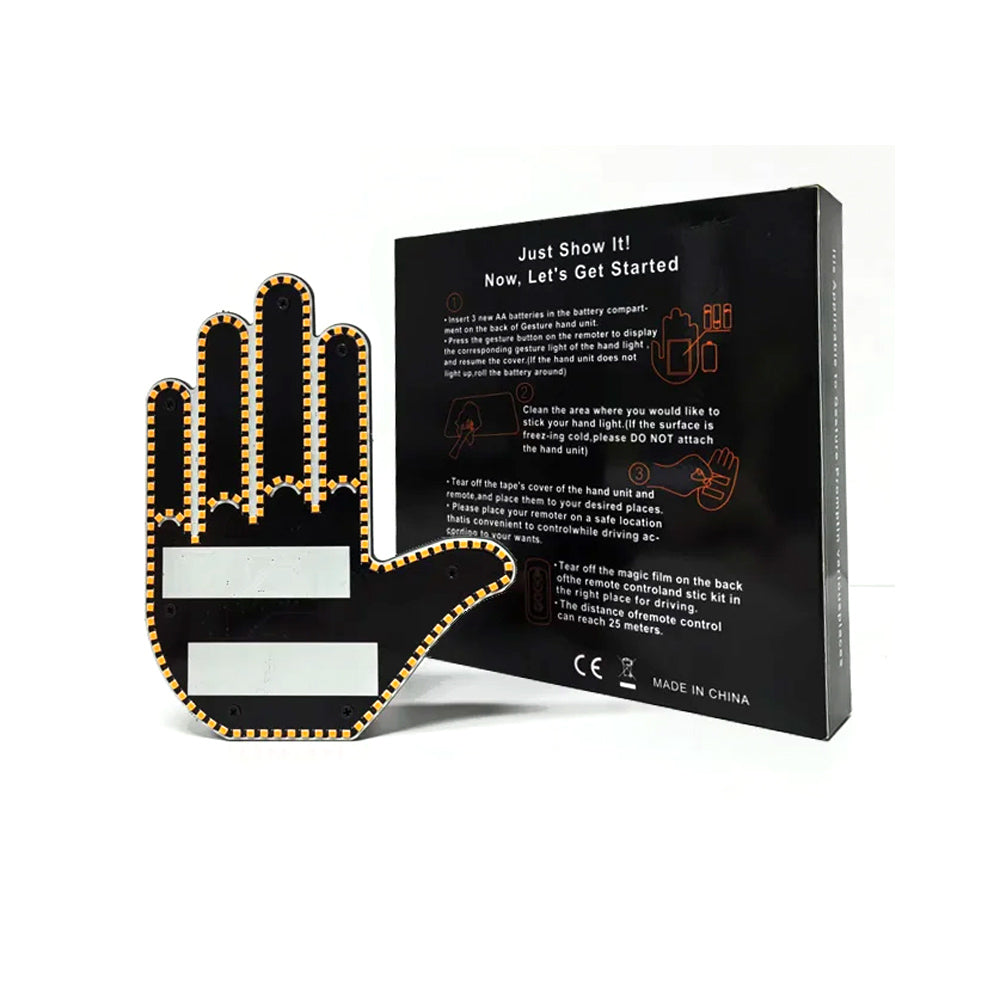 Világító kéz autóba