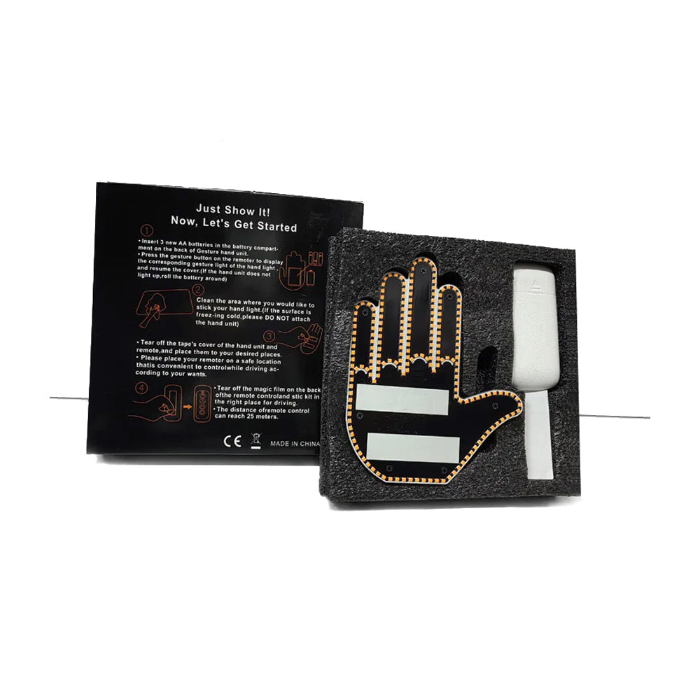 Világító kéz autóba